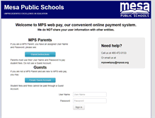 Tablet Screenshot of mpswebpay.mpsaz.org